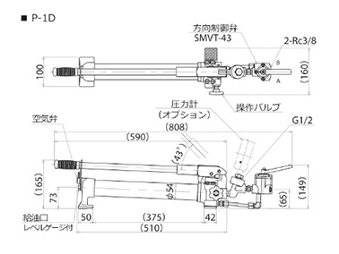 P-1B | 手動油圧ポンプ（軽量・小型） | 理研機器 | MISUMI-VONA【ミスミ】