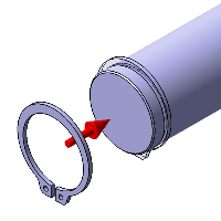 スラスト方向取付(軸用)