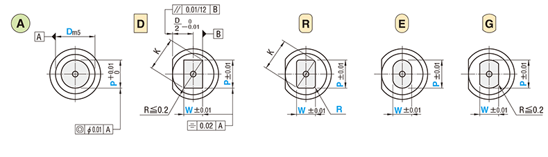 位置決めノック穴付ジェクタパンチ　-TiCNコーティング- 