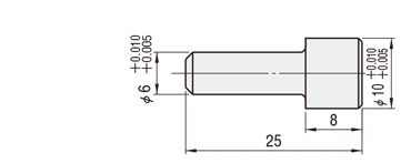 位置決めノック穴付ジェクタパンチブランク 