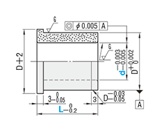 ストリッパガイドブシュ　-精密級・無給油・特殊焼結合金・ロックタイト接着・ヘッド付タイプ- 