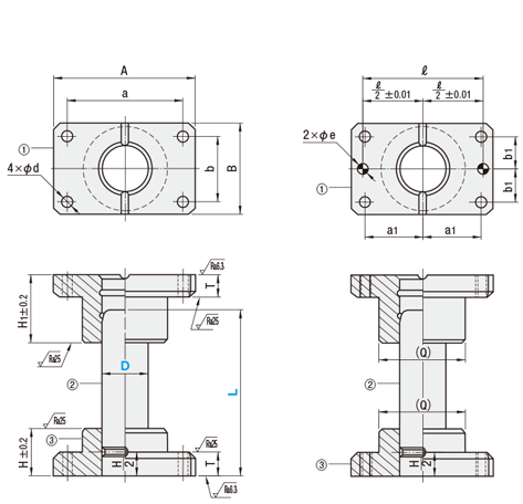 プレーンガイドポストセット－給油・無給油－ 
