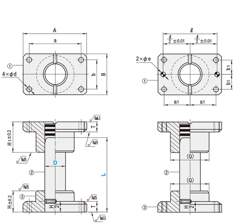 プレーンガイドポストセット－給油・無給油－ 