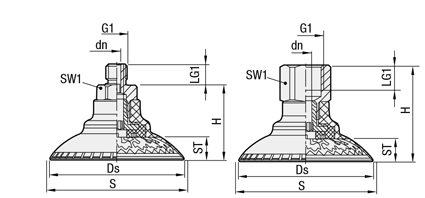 ベル型真空パッド 