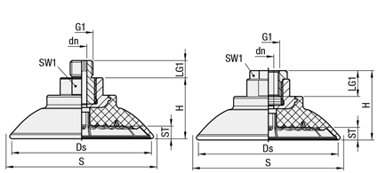 フラット真空パッド 
