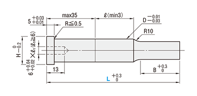 位置決めノック穴付パンチ－HWコーティング（TiCNコーティング＋WPCR処理）－ 