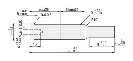 位置決めノック穴付パンチ－DLCコーティング－ 