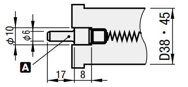 位置決めノック穴付ジェクタパンチ　-α処理- 