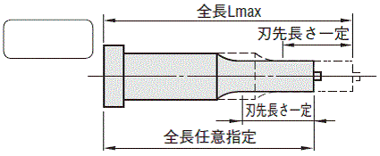 全長指定・B寸キープタイプジェクタパンチ -HWコーティング(TiCN＋WPCR処理)- 