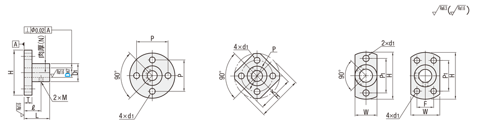 シャフトホルダ　-ブラケット型ホールド部肉厚タイプ-　-スタンダードタイプ-:関連画像