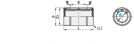 リニアブッシュ　ストレートタイプ　ミドル:関連画像