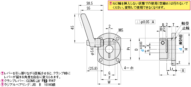 □コノエ 30度メートル台形ネジ(S45C・左ねじ) TR20×1250 NTR201250L