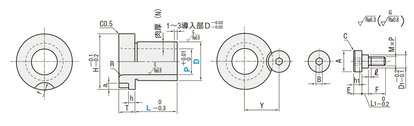 みいみ＊確認用 位置決めピン用ブシュ 抜止めツバ付きタイプ | ミスミ | MISUMI(ミスミ)