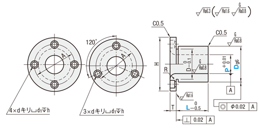 位置決めピン用ブシュ　丸フランジタイプ:関連画像