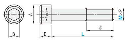 六角穴付ボルト－鉄・単品販売－【メカニカル部品カタログ掲載