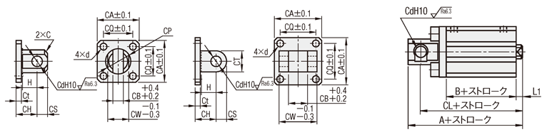 CTKB20 | 薄型シリンダ用取付金具 二山クレビズ形取付金具 | ミスミ