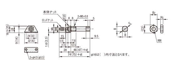 エアシリンダ　ペン型複動タイプ:関連画像