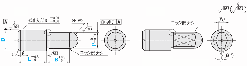 位置決めピン　小頭球面タイプ　－圧入－:関連画像
