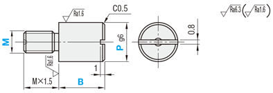 マーカーピン　マイナス溝付タイプ:関連画像