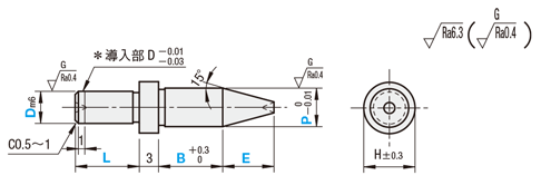 フィードピン　ツバ付　－圧入－:関連画像