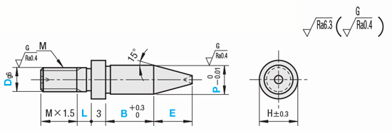 フィードピン　ツバ付　－おねじ－:関連画像