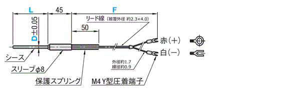 温度センサ　シース・リード線長さ指定タイプ:関連画像