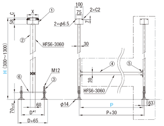 平ベルトコンベヤ フルベルトタイプ 蛇行抑制桟付ヘッド駆動２溝フレーム φ３０ | ミスミ | MISUMI(ミスミ)