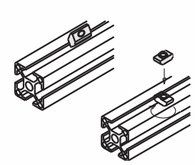 ８シリーズ（溝幅１０ｍｍ）４０・８０角アルミフレーム用板バネ付き後入れロックナット 関連画像2_先入れ/後入れの違い