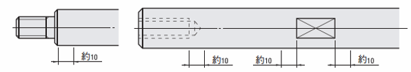 シャフト　片端めねじタイプ 関連画像1_硬度低下範囲