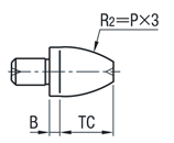 位置決めピン　大頭砲弾形状　－圧入－:関連画像