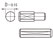 位置決めピン　小頭テーパタイプ　テーパ角度・ＤＰ公差　－圧入－:関連画像