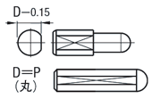 位置決めピン　小頭球面タイプ　ＤＰ公差選択　－めねじ－:関連画像