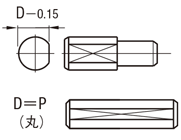 位置決めピン　小頭フラットタイプ　ＤＰ公差選択　－めねじ－:関連画像