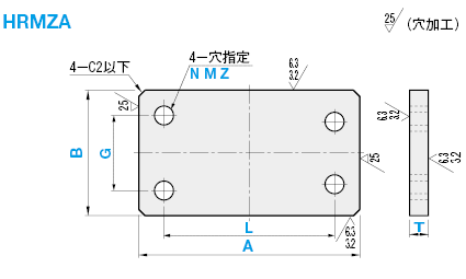 フラットバー 取付板 ブラケット センター振り分けタイプ ミスミ Misumi Vona ミスミ