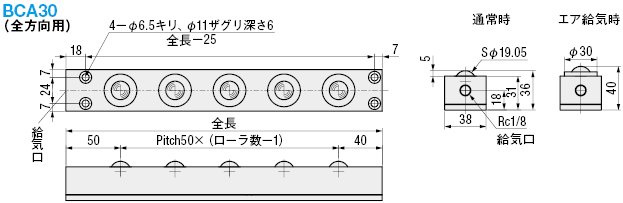 型番 | ボールローラユニット エア浮上式 | ミスミ | MISUMI-VONA【ミスミ】