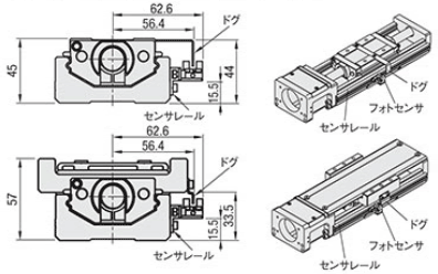 アクチュエータユニット 位置決め機能内蔵 右折り返しタイプ EAS6RNX-E045-AZMCD-2（直送品） - 産業用ロボット