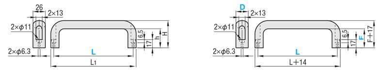 [Clean & Pack]Aluminum Pull Handles, Oval: Related Image