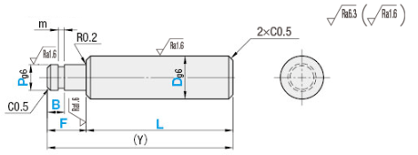 クリーン洗浄品】回転軸 片端段付 止め輪溝タイプ | ミスミ | MISUMI