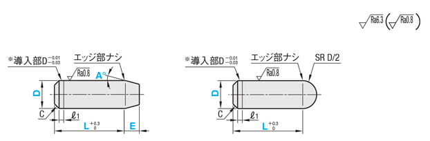 位置決めピン　高硬度ステンレス　ストレート　－　圧入　－:関連画像