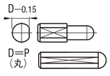 位置決めピン　高硬度ステンレス　小頭球面　－圧入－:関連画像