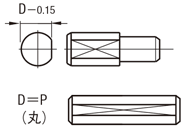 位置決めピン　高硬度ステンレス　小頭フラット　－圧入－:関連画像
