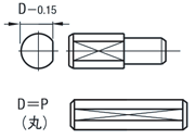 位置決めピン　高硬度ステンレス　小頭フラット　－めねじ－:関連画像