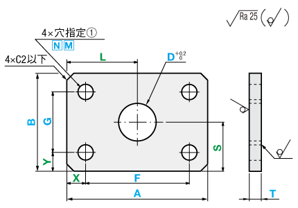 板金　取付板・ブラケット－フリー寸法タイプ－ JTHDS