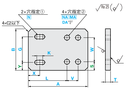 板金　取付板・ブラケット－フリー寸法タイプ－ JTBBS:関連画像