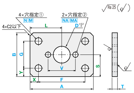 板金　取付板・ブラケット－フリー寸法タイプ－ JTHES:関連画像