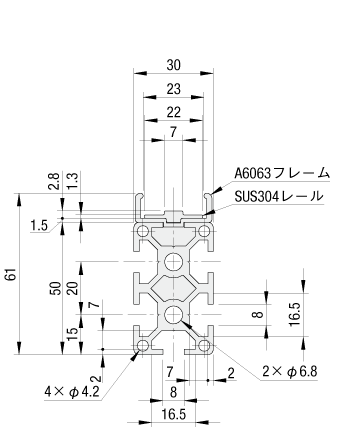 アタッチメント付きプラコンビチェーンコンベヤ JVシリーズ ヘッド駆動（直交軸）