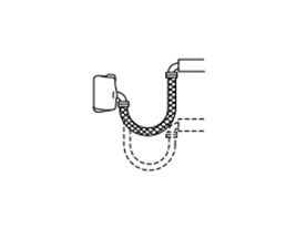 エルボの使用と、U字配管になるようにチューブの取付を行います。