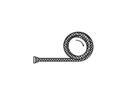 ロール巻のチューブの許容曲げ半径を維持して、引張り方向に対して無理のない形にロール巻を立ててください。