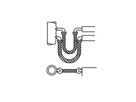 エルボの使用と、U字配管になるようにチューブの取付を行います。