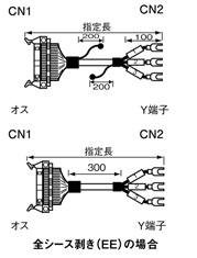 MILコネクタ付ケーブル 汎用圧接タイプ (Cable with MIL connector, General-purpose pressure welding type):関連画像